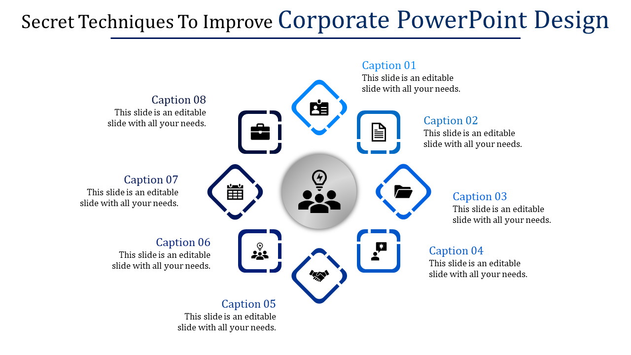 Stunning Corporate PowerPoint Design template and Google Slides